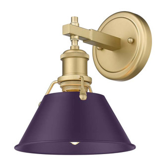 Yep by Golden Lighting Orwell 1-light Vanity in Brushed Champagne Brass and Exotic Purple shade (36|3306-BA1 BCB-EP)