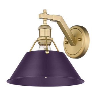 Yep by Golden Lighting Orwell 1-light Wall Sconce in Brushed Champagne Brass and Exotic Purple shade (36|3306-1W BCB-EP)