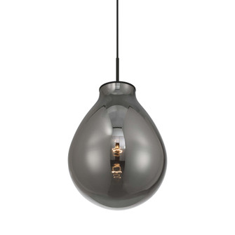 Wry Lighting Drop 1-light Pendant in Matte Black and Smoke Plated Glass (36|2088-12P BLK-SMP)