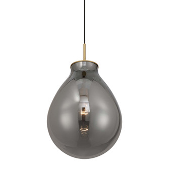 Wry Lighting Drop 1-light Pendant in Brushed Champagne Brass and Smoke Plated Glass (36|2088-12P BCB-SMP)