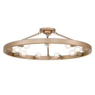 Golden Lighting Castile 9-light Semi-Flush Mount in French Gold (36|1019-9SF FRG)