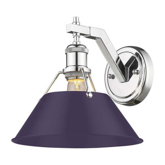 Yep by Golden Lighting Orwell 1-light Wall Sconce in Chrome and Exotic Purple shade (36|3306-1W CH-EP)