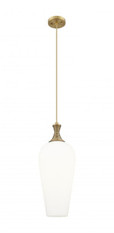 Chelsea - 1 Light - 10 inch - Brushed Brass - Cord hung - Mini Pendant (3442|415-1P-BB-G456-8WH)