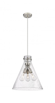 Newton Cone - 3 Light - 16 inch - Satin Nickel - Cord hung - Pendant (3442|410-3PL-SN-G411-14SDY)