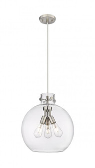 Newton Sphere - 3 Light - 16 inch - Satin Nickel - Cord hung - Pendant (3442|410-3PL-SN-G410-14CL)