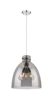 Newton Bell - 3 Light - 16 inch - Polished Nickel - Cord hung - Pendant (3442|410-3PL-PN-G412-14SM)
