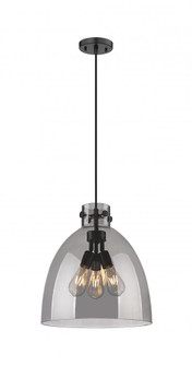 Newton Bell - 3 Light - 16 inch - Matte Black - Cord hung - Pendant (3442|410-3PL-BK-G412-14SM)