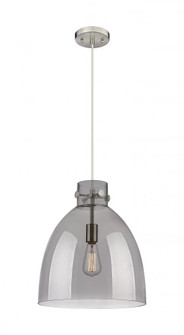 Newton Bell - 1 Light - 14 inch - Satin Nickel - Cord hung - Pendant (3442|410-1PM-SN-G412-14SM)