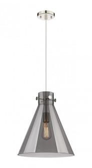 Newton Cone - 1 Light - 14 inch - Polished Nickel - Cord hung - Pendant (3442|410-1PM-PN-G411-14SM)