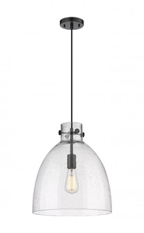 Newton Bell - 1 Light - 14 inch - Matte Black - Cord hung - Pendant (3442|410-1PM-BK-G412-14SDY)