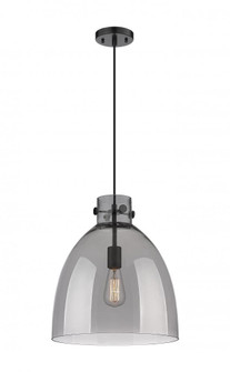 Newton Bell - 1 Light - 14 inch - Matte Black - Cord hung - Pendant (3442|410-1PM-BK-G412-14SM)