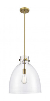 Newton Bell - 1 Light - 14 inch - Brushed Brass - Cord hung - Pendant (3442|410-1PM-BB-G412-14CL)
