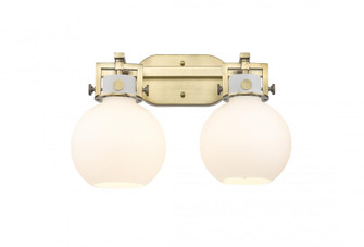 Newton Sphere - 2 Light - 17 inch - Brushed Brass - Bath Vanity Light (3442|411-2W-BB-G410-7WH)
