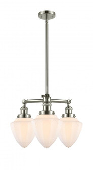 Bullet - 3 Light - 20 inch - Polished Nickel - Stem Hung - Chandelier (3442|207-PN-G661-7-LED)