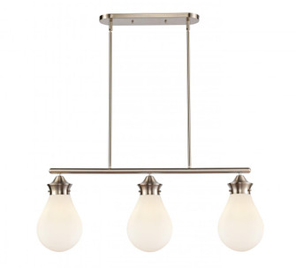 Genesis - 3 Light - 39 inch - Satin Nickel - Stem hung - Island Light (3442|414-3I-SN-8W-LED)