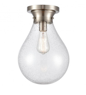 Genesis - 1 Light - 10 inch - Satin Nickel - Flush Mount (3442|414-1F-SN-10SDY-LED)