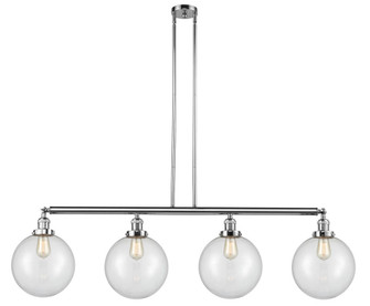Beacon - 4 Light - 54 inch - Polished Chrome - Stem Hung - Adjustable Island Light (3442|214-PC-G202-10-LED)