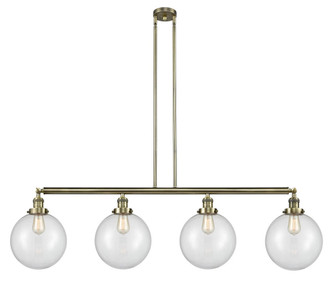 Beacon - 4 Light - 54 inch - Antique Brass - Stem Hung - Adjustable Island Light (3442|214-AB-G202-10-LED)