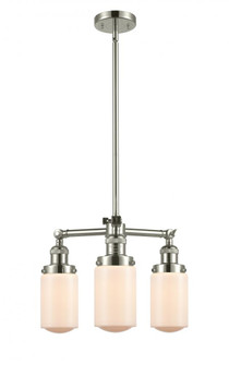 Dover - 3 Light - 17 inch - Polished Nickel - Stem Hung - Chandelier (3442|207-PN-G311-LED)