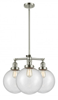 Beacon - 3 Light - 24 inch - Polished Nickel - Stem Hung - Chandelier (3442|207-PN-G204-10-LED)