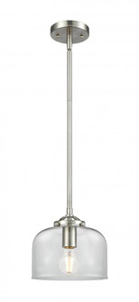 Bell - 1 Light - 8 inch - Brushed Satin Nickel - Stem hung - Mini Pendant (3442|284-1S-SN-G72-LED)