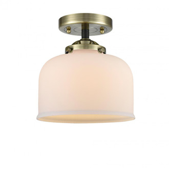 Bell - 1 Light - 8 inch - Black Antique Brass - Semi-Flush Mount (3442|284-1C-BAB-G71)