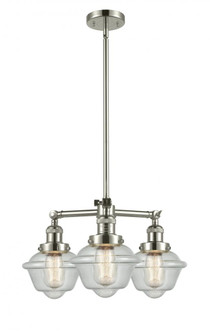Oxford - 3 Light - 20 inch - Polished Nickel - Stem Hung - Chandelier (3442|207-PN-G534-LED)