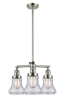 Bellmont - 3 Light - 18 inch - Polished Nickel - Stem Hung - Chandelier (3442|207-PN-G194-LED)
