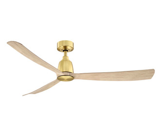 Kute 60 inch Indoor/Outdoor Smart Ceiling Fan - Brushed Satin Brass with Natural blades (90|FPD8560BSN)