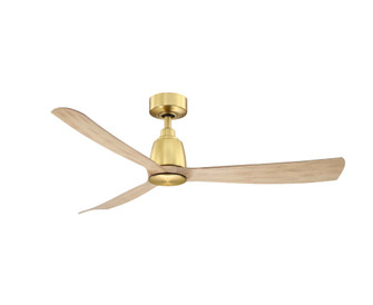 Kute 52 inch Indoor/Outdoor Smart Ceiling Fan - Brushed Satin Brass with Natural blades (90|FPD8534BSN)