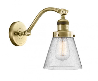 Cone - 1 Light - 7 inch - Antique Brass - Adjustable Sconce (3442|515-1W-AB-G64)