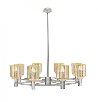 Crown Point - 8 Light - 32 inch - Satin Nickel - Chandelier (3442|434-8CR-SN-G559-5ME)