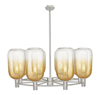 Brookhaven Cloche - 8 Light - 37 inch - Satin Nickel - Chandelier (3442|434-8CR-SN-G482-7AM)