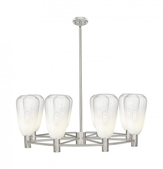 Brookhaven Almond - 8 Light - 36 inch - Satin Nickel - Chandelier (3442|434-8CR-SN-G480-6OP)