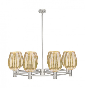 Preston Flute - 8 Light - 36 inch - Satin Nickel - Chandelier (3442|434-8CR-SN-G457-6ME)