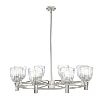 Brookfield - 8 Light - 35 inch - Satin Nickel - Chandelier (3442|434-8CR-SN-G442)