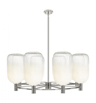 Brookhaven Cloche - 8 Light - 37 inch - Polished Nickel - Chandelier (3442|434-8CR-PN-G482-7OP)
