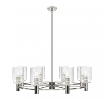 Hadley - 8 Light - 34 inch - Polished Nickel - Chandelier (3442|434-8CR-PN-G342)