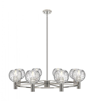 Athens Water Glass - 8 Light - 36 inch - Polished Nickel - Chandelier (3442|434-8CR-PN-G1215-6)