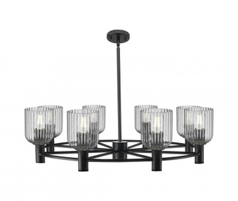 Crown Point - 8 Light - 32 inch - Matte Black - Chandelier (3442|434-8CR-BK-G559-5SM)