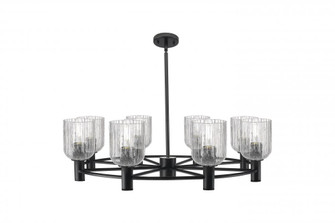 Crown Point - 8 Light - 32 inch - Matte Black - Chandelier (3442|434-8CR-BK-G559-5CL)