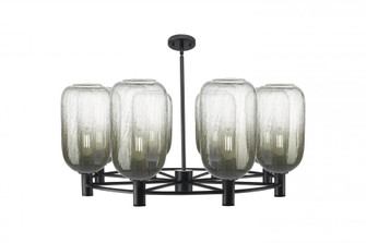 Brookhaven Cloche - 8 Light - 37 inch - Matte Black - Chandelier (3442|434-8CR-BK-G482-7SL)