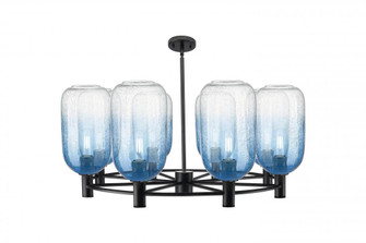 Brookhaven Cloche - 8 Light - 37 inch - Matte Black - Chandelier (3442|434-8CR-BK-G482-7SB)