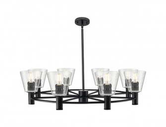 Caton - 8 Light - 36 inch - Matte Black - Chandelier (3442|434-8CR-BK-G454)