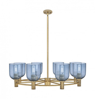 Bella - 8 Light - 35 inch - Brushed Brass - Chandelier (3442|434-8CR-BB-G558-6BL)