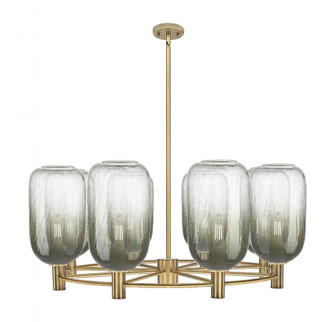 Brookhaven Cloche - 8 Light - 37 inch - Brushed Brass - Chandelier (3442|434-8CR-BB-G482-7SL)