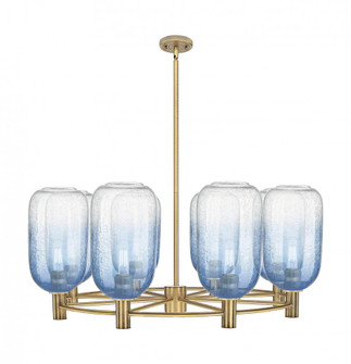 Brookhaven Cloche - 8 Light - 37 inch - Brushed Brass - Chandelier (3442|434-8CR-BB-G482-7SB)