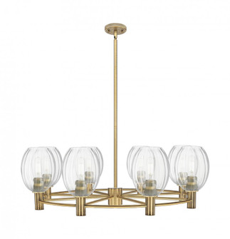 Preston Bulb - 8 Light - 36 inch - Brushed Brass - Chandelier (3442|434-8CR-BB-G459-6CL)