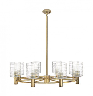 Cobbleskill - 8 Light - 35 inch - Brushed Brass - Chandelier (3442|434-8CR-BB-G1113)