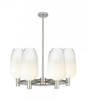 Brookhaven Flute - 6 Light - 27 inch - Satin Nickel - Chandelier (3442|434-6CR-SN-G484-7OP)
